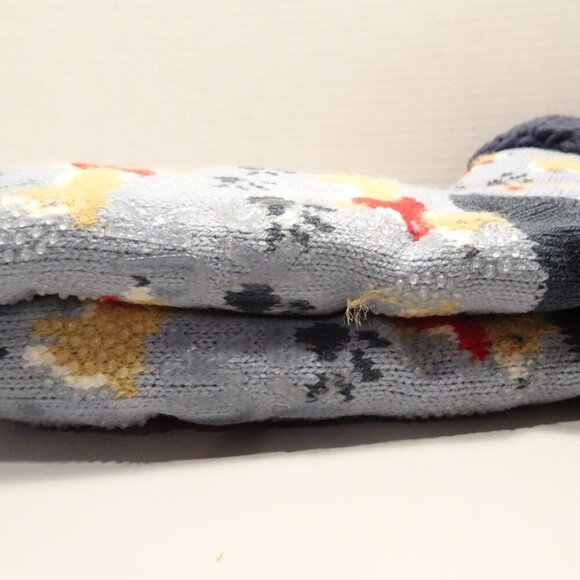 Muk Luks Blue Cabin Slippers Anti Skid Socks Corgi Dogs Shea Butter Size S/M - Picture 5 of 6